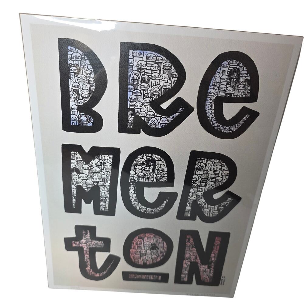 BREMERTON Geclee Cpoy#33/40 PopArt Print. Unique Rare Original painted 
2021 Art